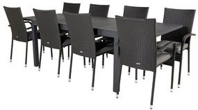 Σετ Τραπέζι και καρέκλες Dallas 3586, Μέταλλο, Μέταλλο, Πλαστικό ψάθινο, Μαξιλάρι καθίσματος: Ναι | Epipla1.gr