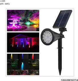 Ηλιακός προβολέας κήπου LED RGB - 18LED - 182714