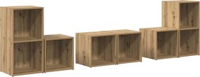 vidaXL Σετ επίπλου τηλεόρασης 6 pcs Artisan Oak Επεξεργασμένο ξύλο