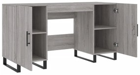 vidaXL Γραφείο Γκρι Sonoma 140 x 50 x 75 εκ. από Επεξεργασμένο Ξύλο