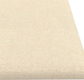 vidaXL Κεφαλάρι Τοίχου 12 pcs 60 x 15 cm Κρεμ ύφασμα