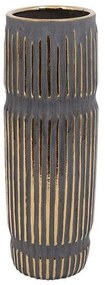 Βάζο 023-223-107 13x13x42cm Gold-Grey Κεραμικό