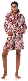Ρόμπα Fleece Γυναικεία Mara-M 1031-21 Ροζ,Μπορντώ X-LARGE