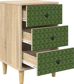 vidaXL Κομοδίνο GELEEN 2 τμχ. Sonoma Δρυς 36 x 33 x 60 εκ