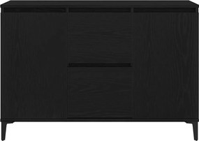 vidaXL Πλαϊνό γραφείο Μαύρη Οξυά 104 x 35 x 70 εκ. Επεξεργασμένο ξύλο