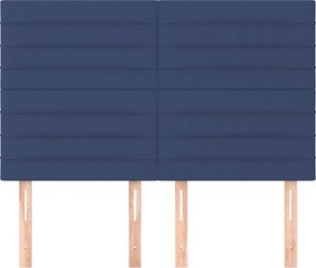 vidaXL Κεφαλάρι Μπλε 144x5x118/128 εκ. Ύφασμα