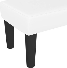 vidaXL Πάγκος Λευκός 100x30x30 εκ. από Συνθετικό Δέρμα