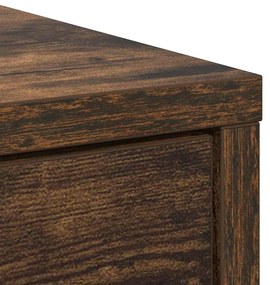 Συρταριέρα με Συρτάρια Καπνιστή Δρυς 80x34x76 εκ. Επεξ. Ξύλο 861539