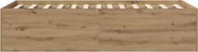 vidaXL Κρεβάτι δαπέδου Artisian Δρυς 80 x 200 cm Επεξεργασμένο Ξύλο