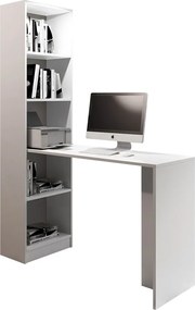 Γραφείο - Βιβλιοθήκη Vacun B1 -Leuko - 125.00Χ47.00Χ79.00cm