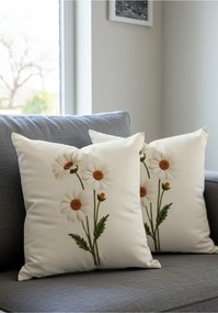 Stewehome Σετ 2 τεμαχίων μαξιλαροθήκες με κέντημα και ψηφιακή εκτύπωση από βελούδο 43x43 cm