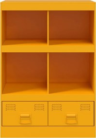 vidaXL Ραφιέρα Μουσταρδί 67x39x95 εκ. από Ατσάλι