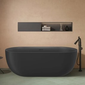 Karag C922 Danae Μπανιέρα ελεύθερης τοποθέτησης Μαύρη ματ 170x80x59cm