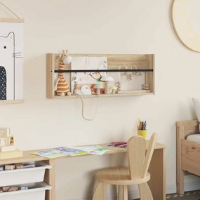 vidaXL Ράφι Περιοδικών Δρύς Sonoma 80 x 12 x 30 εκ Επεξεργασμένο ξύλο