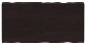 vidaXL Επιφ Τραπεζιού Αν Καφέ 120x60x(2-4)εκ.Ακατέργ. Μασίφ Ξύλο Δρυός