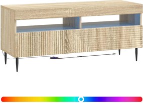 vidaXL Ντουλάπα LED Τηλεόρασης HAARLEM 100 x 35 x 43 εκ. Sonoma Δρυς