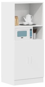 vidaXL Στήλη Κουζίνας Λευκή 57x41,5x131,5 εκ. από Επεξεργασμένο Ξύλο