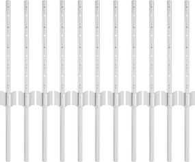 vidaXL Στύλος Περιφράξεων 11 pcs Ασημί 40 cm Ατσάλι