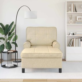 vidaXL Χαλάρωση με μαξιλάρι Κρεμ 91 x 157 x 91 εκ. ύφασμα