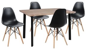 ΣΕΤ ΤΡΑΠΕΖΑΡΙΑΣ 5ΤΜΧ HM10343 ΤΡΑΠΕΖΙ & 4 ΚΑΡΕΚΛΕΣ TWIST 110x70x75.5 cm