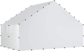vidaXL Κοτέτσι με Οροφή Ασημί 300 x 200 x 190 εκ.