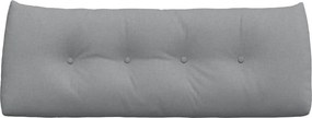 vidaXL Μαξιλάρι Πλάτης Ανοιχτό γκρι 120 x 50 x 24 cm ύφασμα