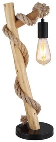 Επιτραπέζιο Φωτιστικό Ε27 Καφέ Ξύλο Ulley 69029T Globo Lighting-69029T-Καφέ 69029T
