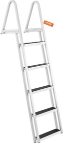 VEVOR bathing ladder boat ladder removable 5 steps 159kg load capacity 610x455x1825mm
