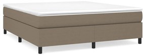 vidaXL Κρεβάτι Boxspring με Στρώμα Taupe 180x200 εκ. Υφασμάτινο