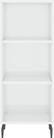 vidaXL Ντουλάπι Γυαλιστερό Λευκό 34,5 x 32,5 x 90 εκ. Επεξεργ. Ξύλο