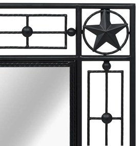 vidaXL Καθρέφτης Κήπου Ορθογώνιος Μαύρος 50 x 80 εκ.