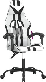 vidaXL Καρέκλα Gaming Λευκό/Μαύρο από Συνθετικό Δέρμα