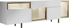 Έπιπλο Τηλεόρασης Λευκό / Χρυσό IFLONO 180x32x55