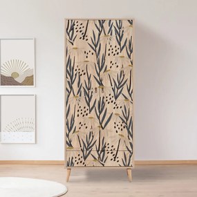 Διφυλλη Ντουλαπα Πολυχρωμη CITY DAISY 45x80x190