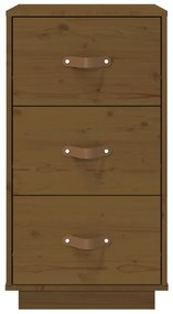 vidaXL Κομοδίνα 2 τεμ. Καφέ Μελί 40x40x75εκ. από Μασίφ Ξύλο Πεύκου