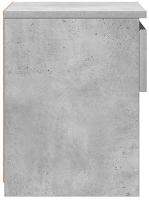 vidaXL Κομοδίνα 2 τεμ. Γκρι Σκυροδέματος 40 x 30 x 39 εκ. Επεξ. Ξύλο