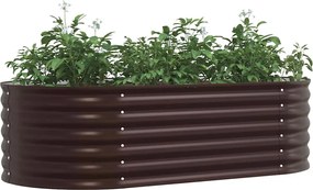 vidaXL Ανεβασμένο Κρεβάτι Καφέ 160 x 80 x 44 cm Ατσάλι