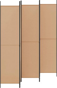 vidaXL 5-Panel Διχοτόμος Μπεζ 250 x 220 cm Ύφασμα