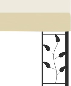 vidaXL Κιόσκι Επιτοίχιο Κρεμ 4 x 3 x 2,5 μ.