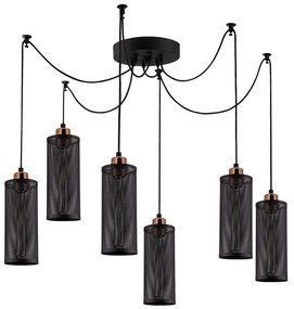 Φωτιστικό Οροφής Amasra 525NOR1449 130x10x114cm 6xE27 40W Black-Bronze Opviq