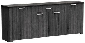 Μπουφές Kinley pakoworld σε ανθρακί-wenge απόχρωση 210x40x82εκ