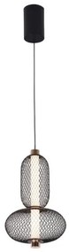 Κρεμαστό Φωτιστικό Οροφής LED 9W IP20 3000K Margot 4311400 Viokef-4311400-Μαύρο-Χρυσό 4311400