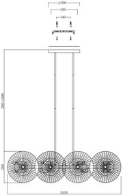 Φωτιστικό οροφής Maytoni Aster MOD007PL-08G1
