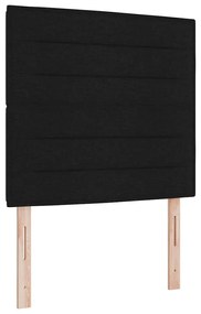 vidaXL Κρεβάτι με ελατήρια με στρώμα Μαύρο 100 x 200 cm ύφασμα