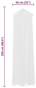 vidaXL Κουνουπιέρα Στρογγυλή 2 τεμ. 56 x 325 x 230 εκ.