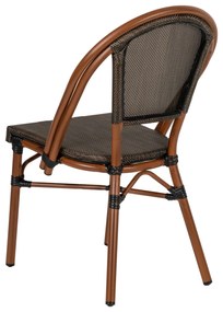 Καρέκλα Κήπου DALILA Καφέ/Μπαμπού Αλουμίνιο/Ύφασμα 50x56x86cm