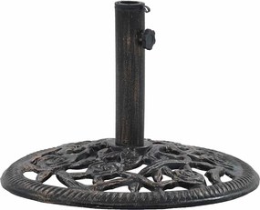 vidaXL Βάση Ομπρέλας Μπρονζέ 12 κ. 48 εκ. από Χυτοσίδηρο
