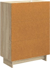 vidaXL Πλαϊνό γραφείο Sonoma Δρυς 66 x 34,5 x 90 εκ Επεξεργασμένο Ξύλο