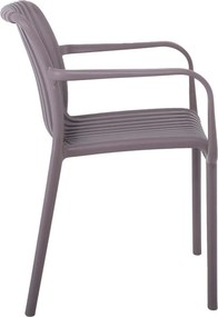 MODA Πολυθρόνα-Pro Στοιβαζόμενη, PP-UV Protection Απόχρωση Mocha   1τμχ