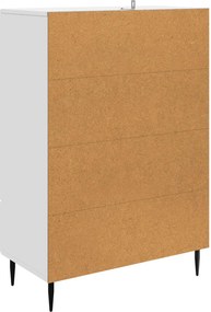 vidaXL Πλαϊνό γραφείο Λευκό 66 x 34,5 x 95 εκ. Επεξεργασμένο Ξύλο